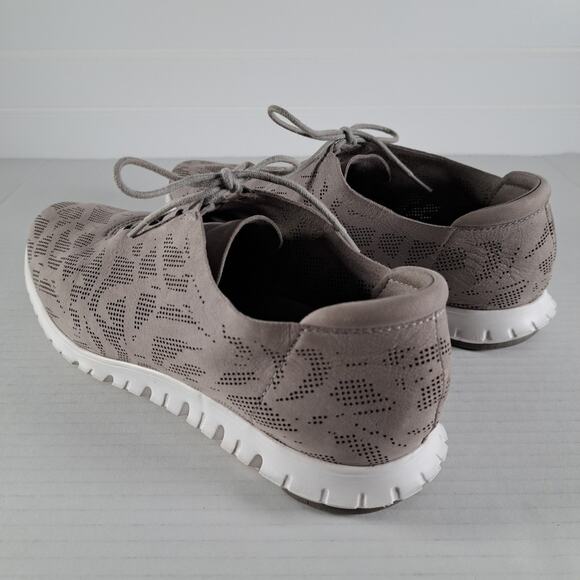 Cole Haan Zerogrand Perforated Shoes Womens 8 Gray Leather Sneakers W03206 - Picture 7 of 14